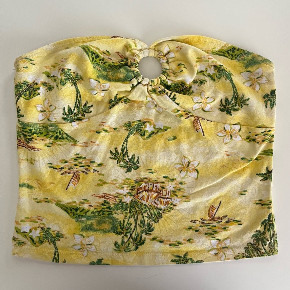 Mariposa Y2K Tropical Tube Top